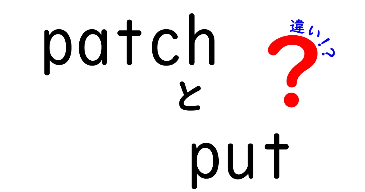 patchとputの違いを徹底解説！意味・用法・混同を防ぐポイントをわかりやすく解説