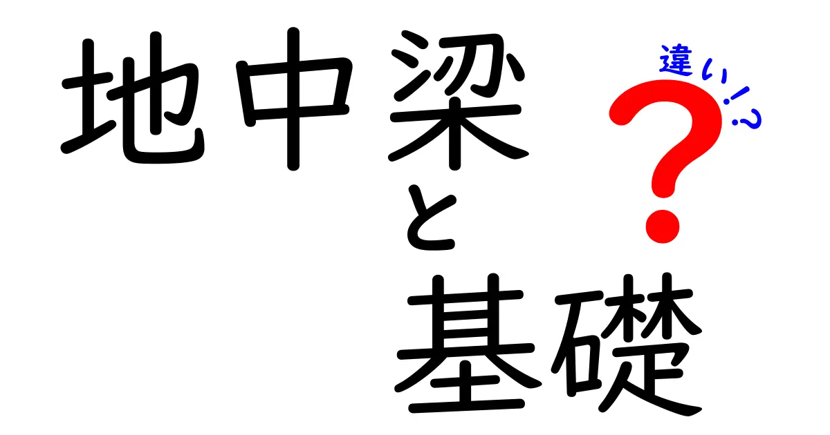 地中梁と基礎の違いとは?建物の安全を支える重要ポイントをわかりやすく解説!