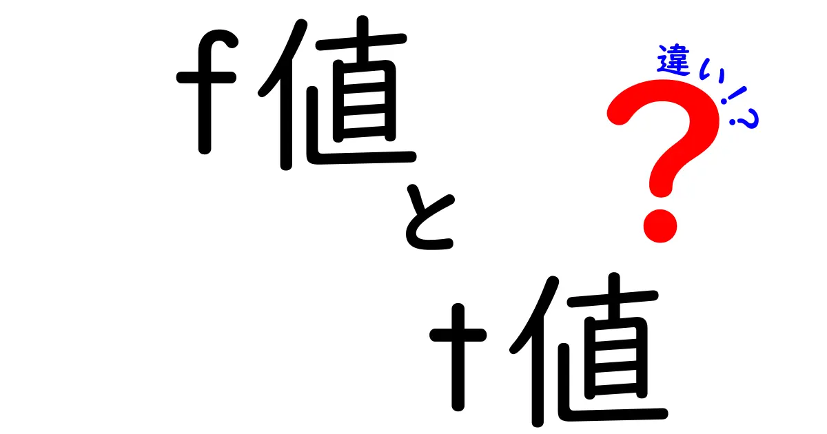 f値とt値の違いとは?中学生でもわかる統計検定の基本解説