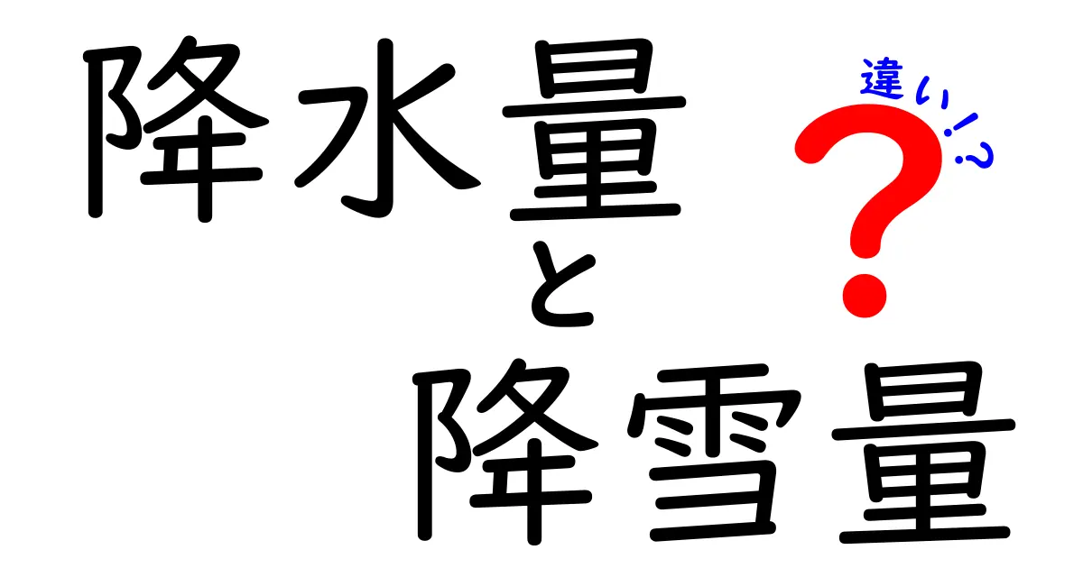 降水量と降雪量の違いをわかりやすく解説!天気予報をもっと理解しよう