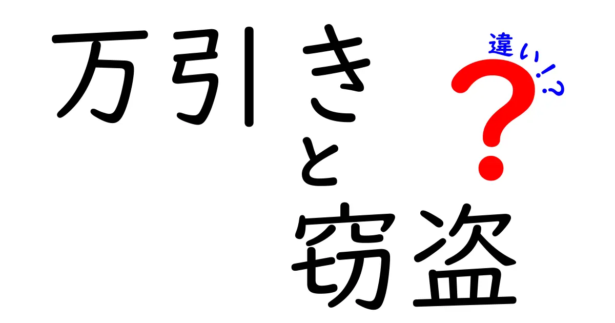万引きと窃盗の違いとは?法律上のポイントをわかりやすく解説!