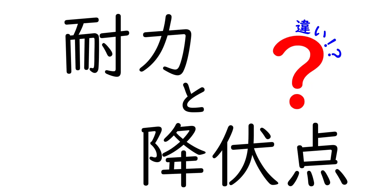 耐力と降伏点の違いを徹底解説！中学生でもわかる強さの秘密