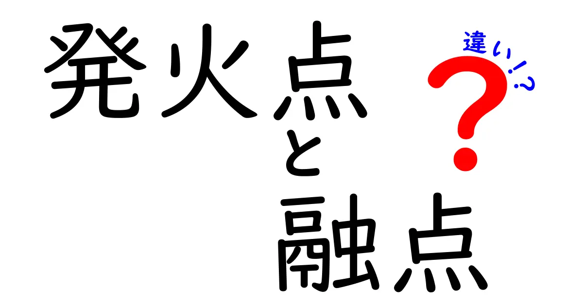 【発火点と融点の違い】身近な物質を使ってわかりやすく解説!