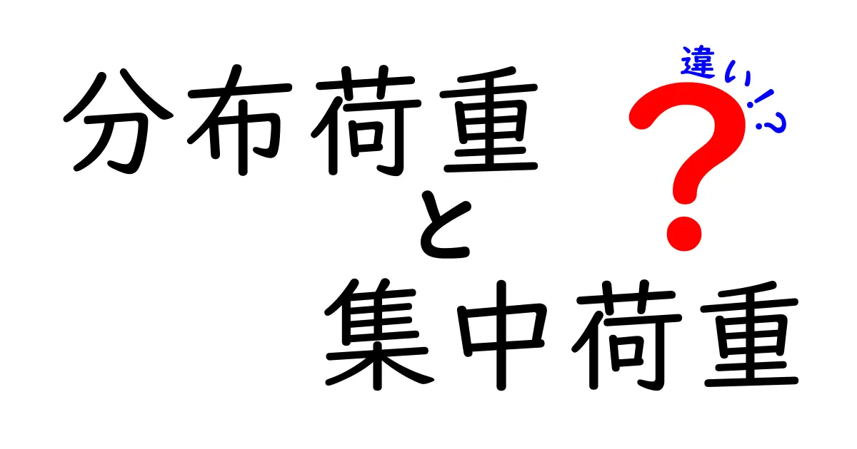 分布荷重と集中荷重の違いを徹底解説!中学生でもわかる力のかかり方入門