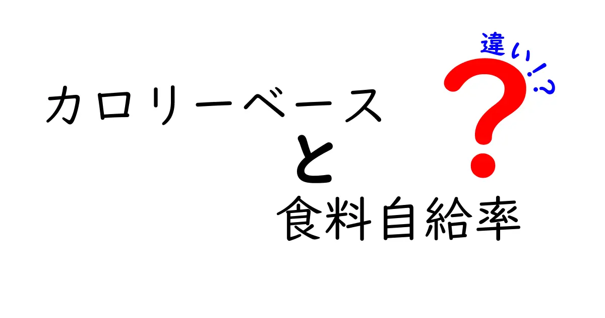 カロリーベースと食料自給率の違いを徹底解説!中学生にも分かる基礎知識のポイント