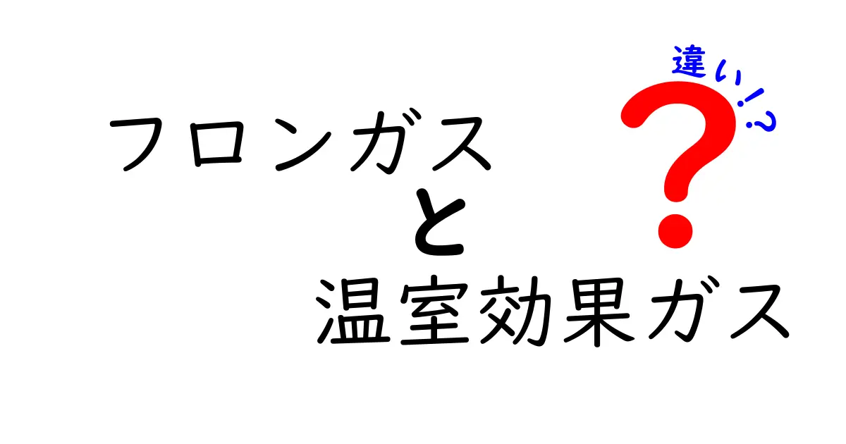 フロンガスと温室効果ガスの違いとは？環境に与える影響をわかりやすく解説！