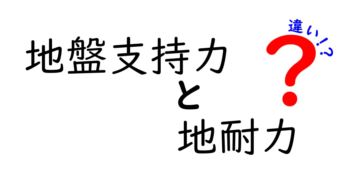 地盤支持力と地耐力の違いとは?初心者でもわかる基礎知識解説!