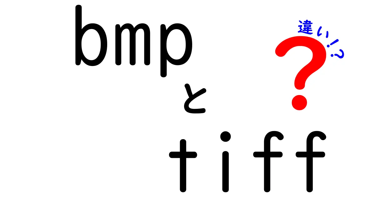 bmpとtiffの違いを徹底解説！画像形式選びで困らない3つのポイント