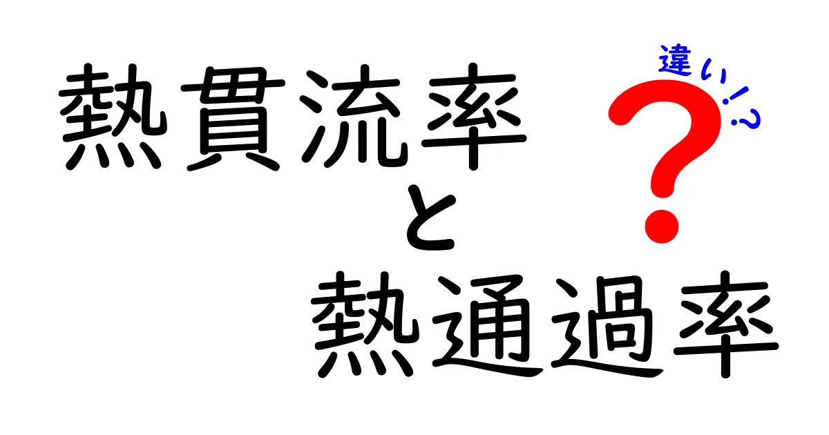 熱貫流率と熱通過率の違いを徹底解説！わかりやすく理解しよう