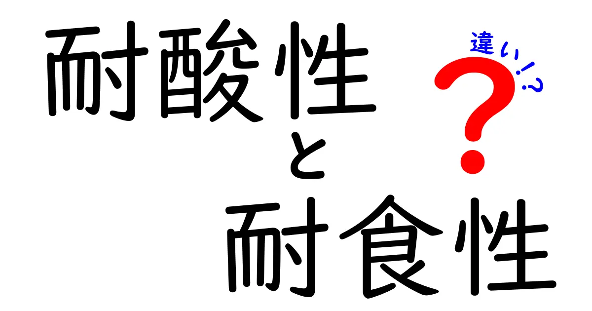 耐酸性と耐食性の違いをわかりやすく解説！知っておきたい基本ポイント