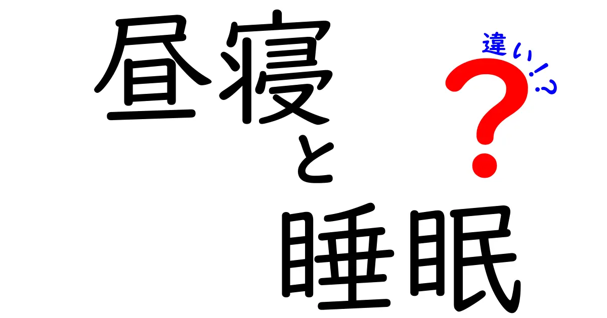 昼寝　睡眠　違いを徹底解説！中学生にも分かる眠りの秘密と日常での活かし方