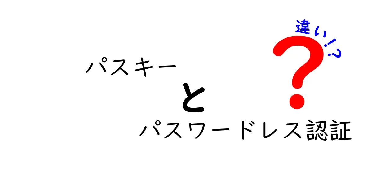 パスキーとパスワードレス認証の違いをわかりやすく解説｜安全と使い勝手の新時代ガイド
