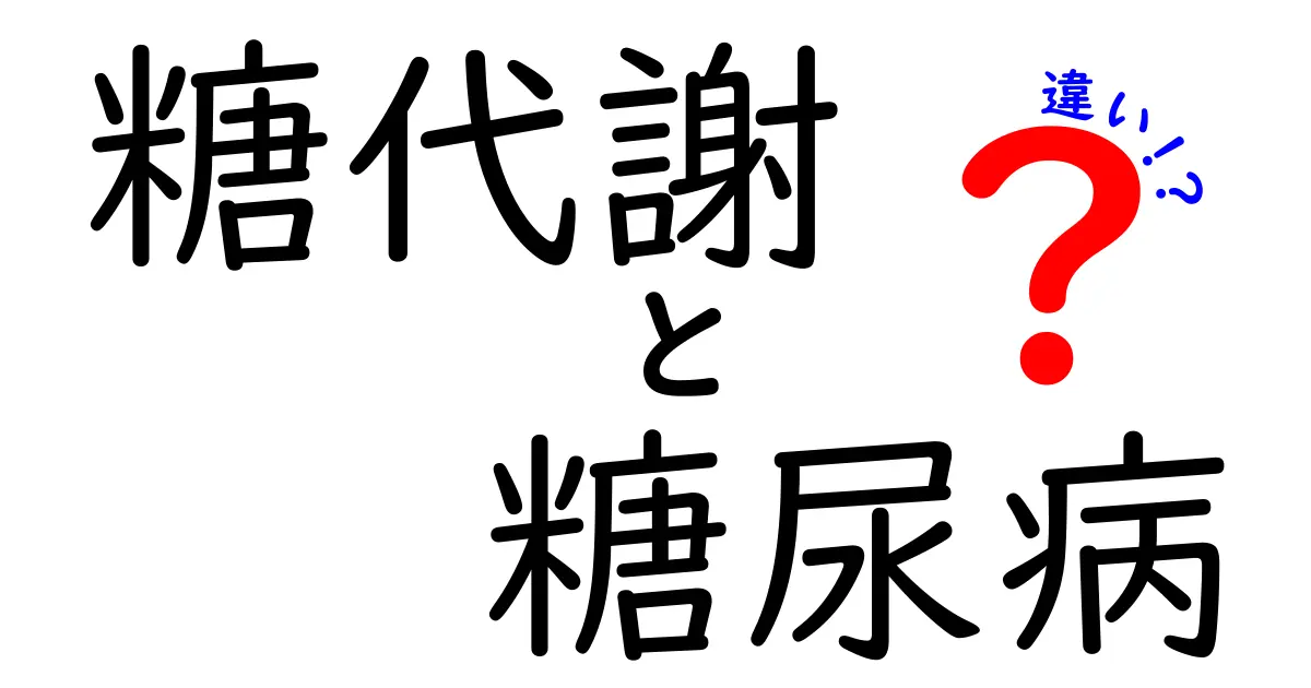 糖代謝と糖尿病の違いをわかりやすく解説|中学生にも伝わる基礎と最新情報