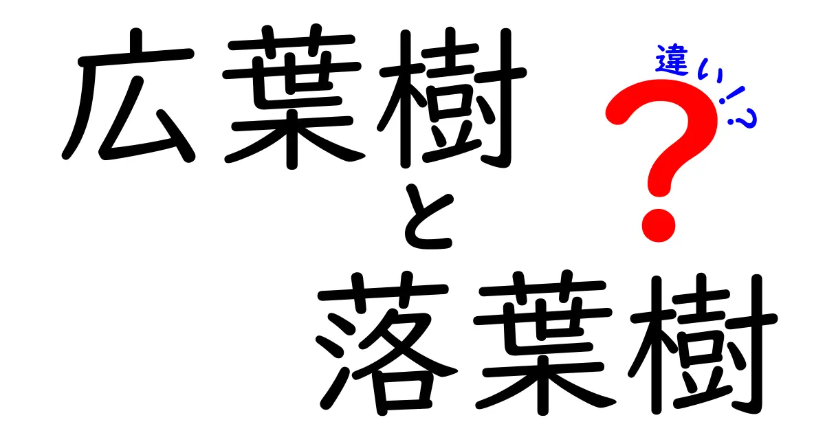 広葉樹と落葉樹の違いを徹底解説！特徴・種類・身近な見分け方まで