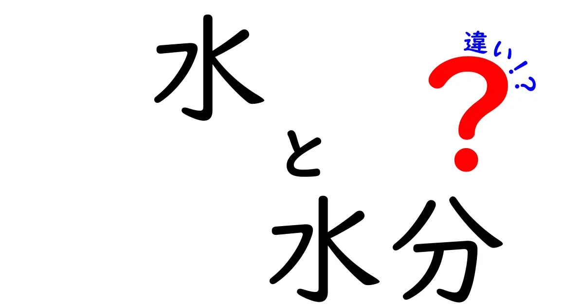 水と水分の違いは何？意外と知らないポイントをわかりやすく解説！