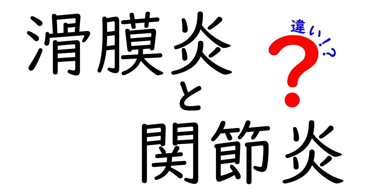 滑膜炎と関節炎の違いを徹底解説！症状や原因から治療法までわかりやすく紹介