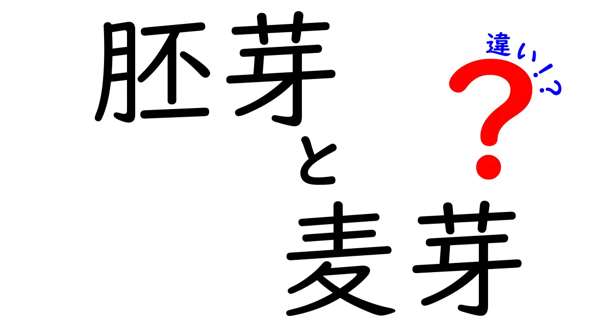 胚芽と麦芽の違いを完全解説！栄養と用途を中学生にもわかるやさしい解説