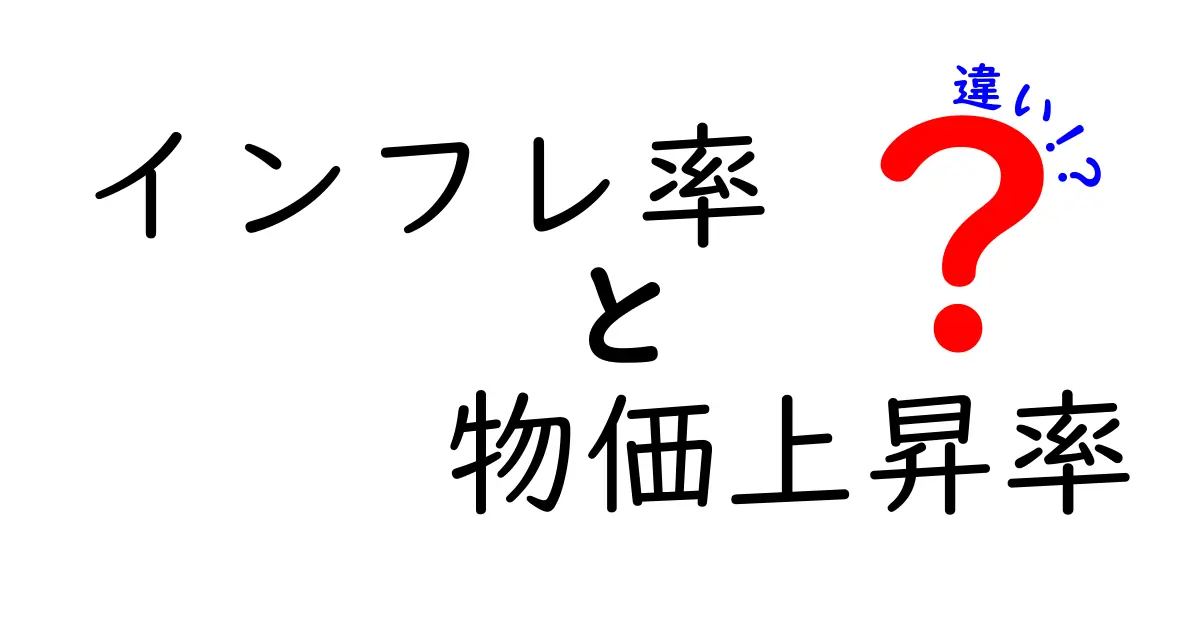 インフレ率と物価上昇率の違いは？中学生にもわかるわかりやすい解説