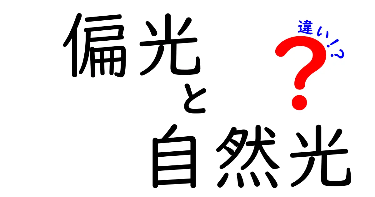 偏光と自然光の違いとは？簡単にわかる光の基本知識