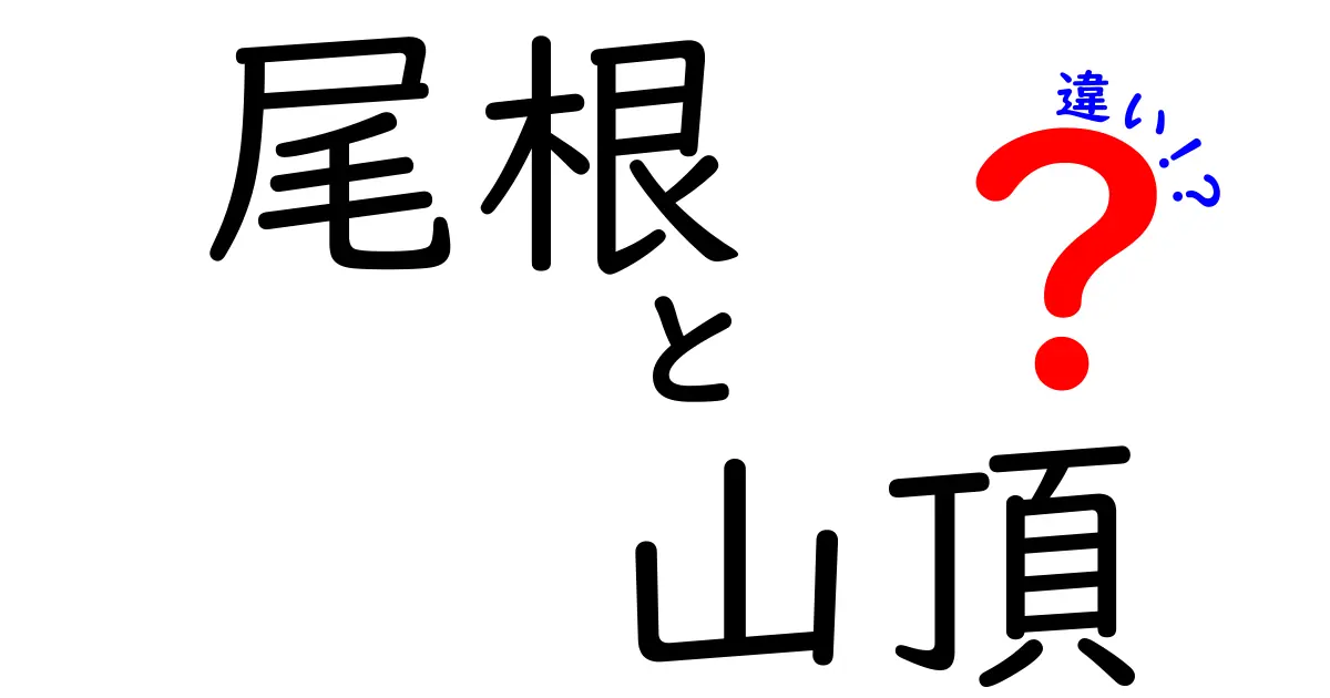 尾根と山頂の違いとは?初心者でもわかる山の基本ポイント徹底解説!