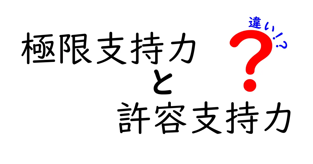 極限支持力と許容支持力の違いをわかりやすく解説！基礎工事で絶対知っておきたいポイント