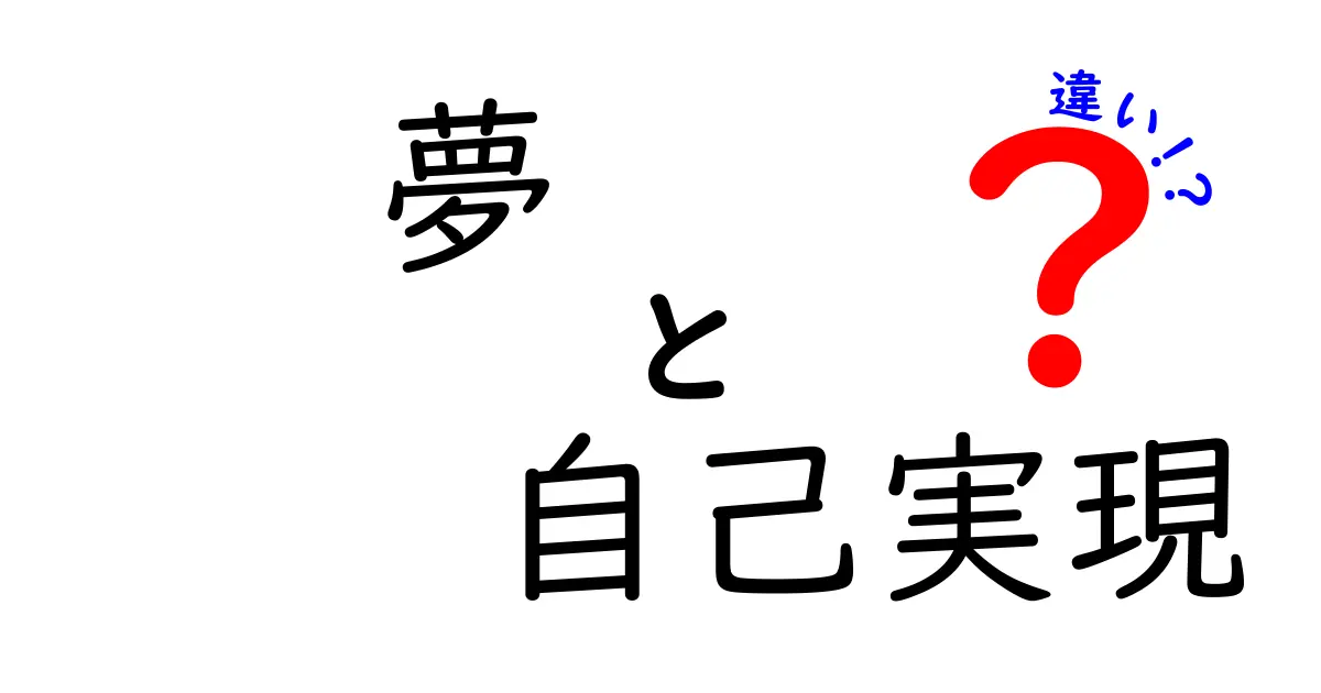 夢と自己実現の違いを解く:中学生にも伝わる3つのポイント
