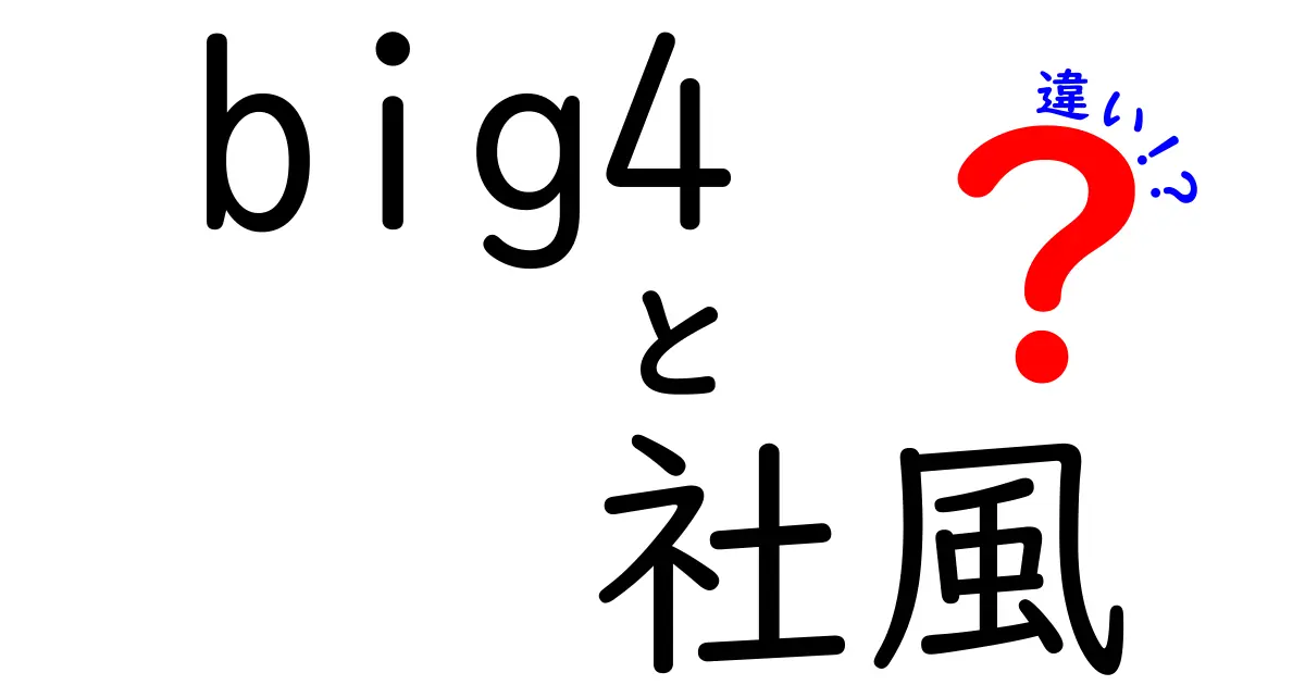 Big4の社風の違いを徹底比較！Deloitte・PwC・EY・KPMGの働き方とカルチャーの実感ガイド