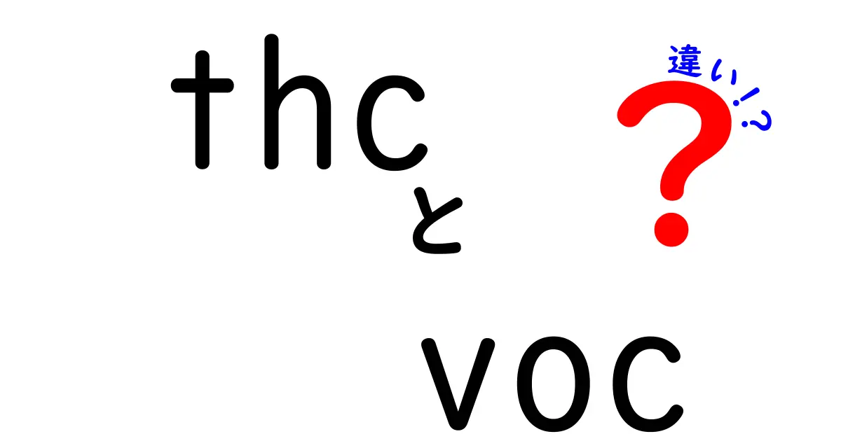 thcとVOCの違いを徹底解説|中学生にも伝わる科学の基礎