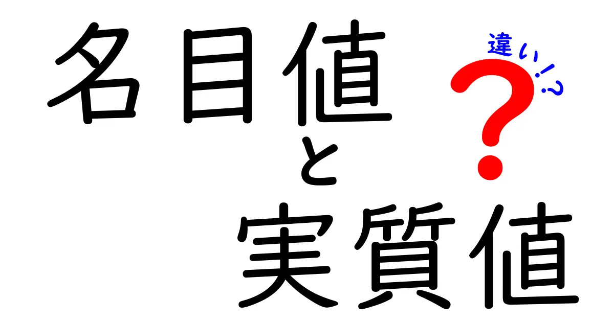 名目値と実質値の違いを分かりやすく解く!日常と経済をつなぐ使える考え方