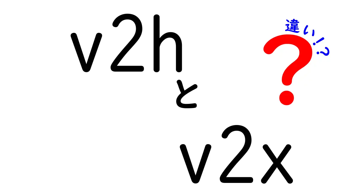 V2HとV2Xの違いを徹底解説!家庭と車がつながる未来技術を中学生にもわかる言葉で