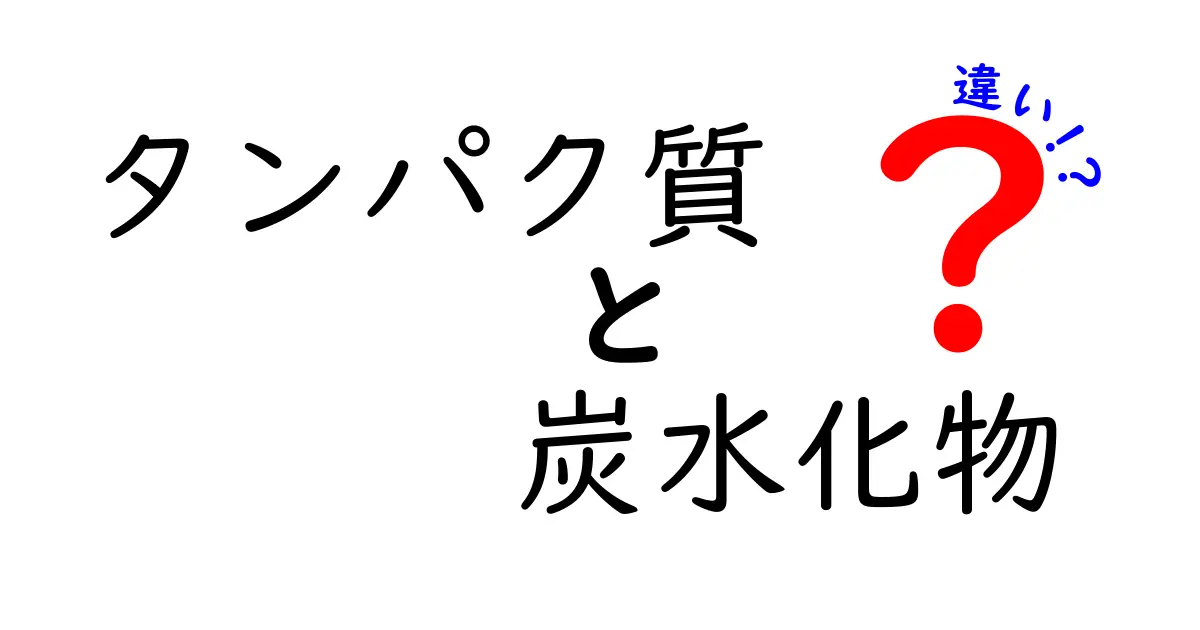 タンパク質と炭水化物の違いとは？正しい知識で健康的な食生活を！