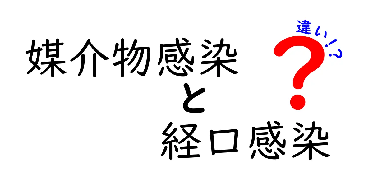 媒介物感染と経口感染の違いを知って日常を守る!図解つきの分かりやすい解説