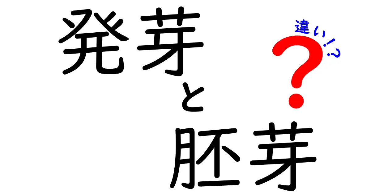 発芽と胚芽の違いをわかりやすく解説！知っておきたいポイントとは？