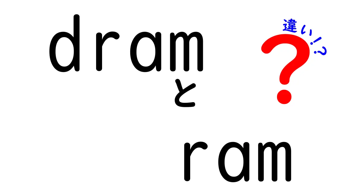 DRAMとRAMの違いを徹底解説！初心者でも分かる基本と選び方