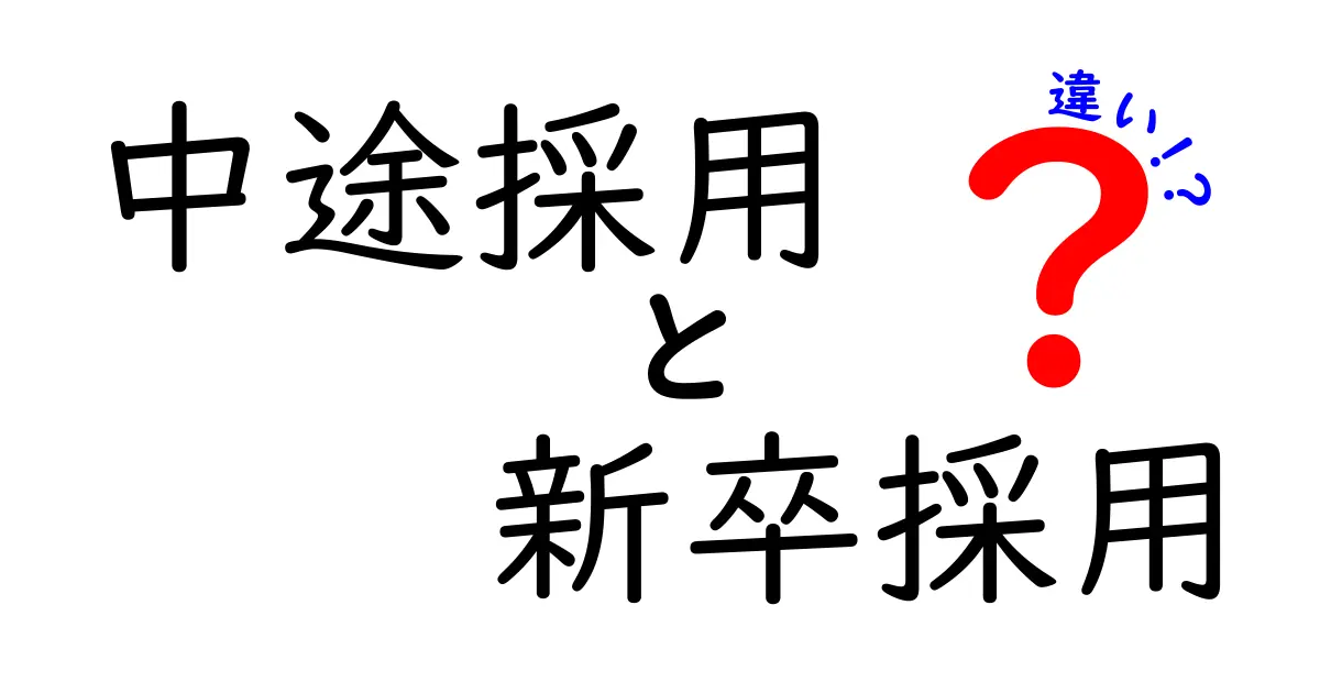 中途採用と新卒採用の違いを徹底解説｜企業と求職者の迷いを解消するポイント