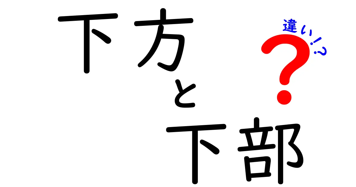 下方と下部の違いを徹底解説 使い分けのコツと実例