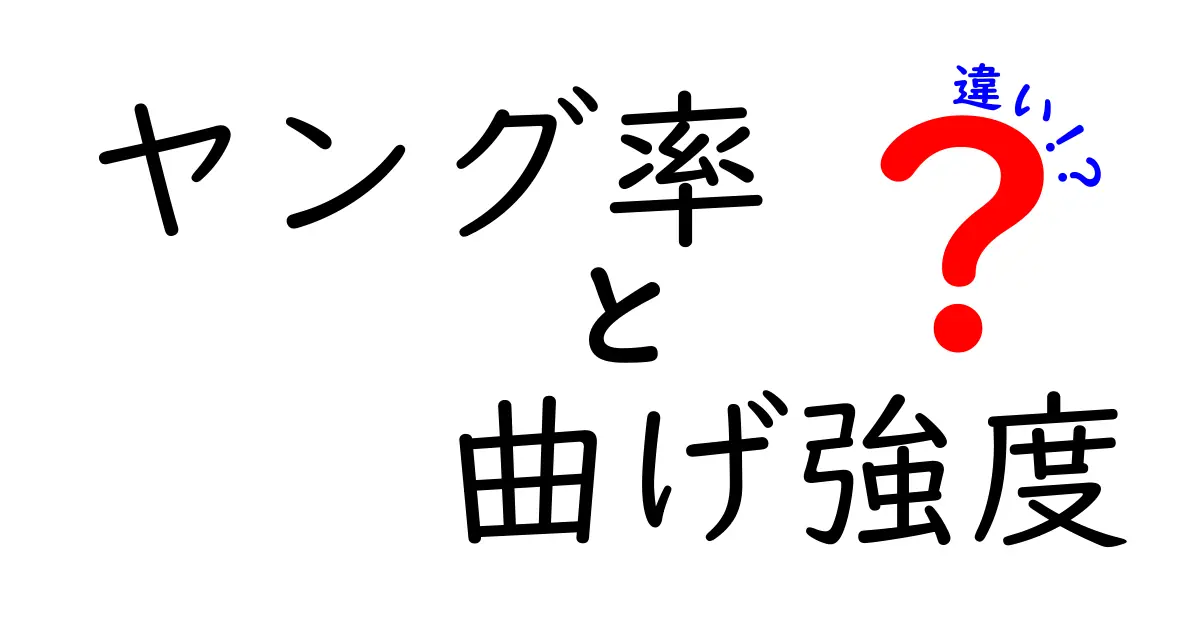 ヤング率と曲げ強度の違いをわかりやすく解説!材料の性質を理解しよう