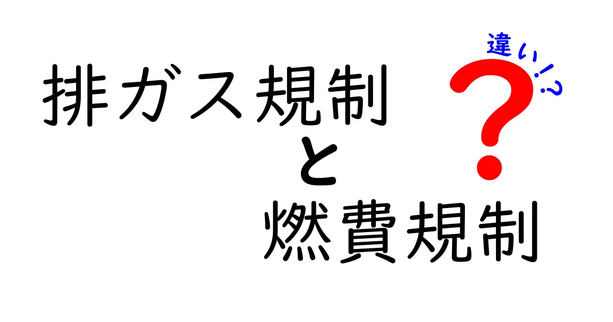 排ガス規制と燃費規制の違いをわかりやすく解説！車の環境対策を知ろう