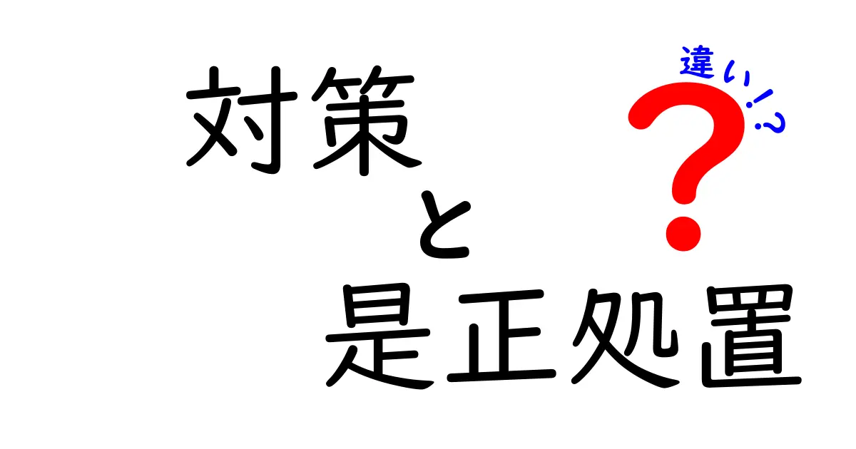 対策・是正処置・違いを徹底解説|中学生にもわかる図解つきガイド