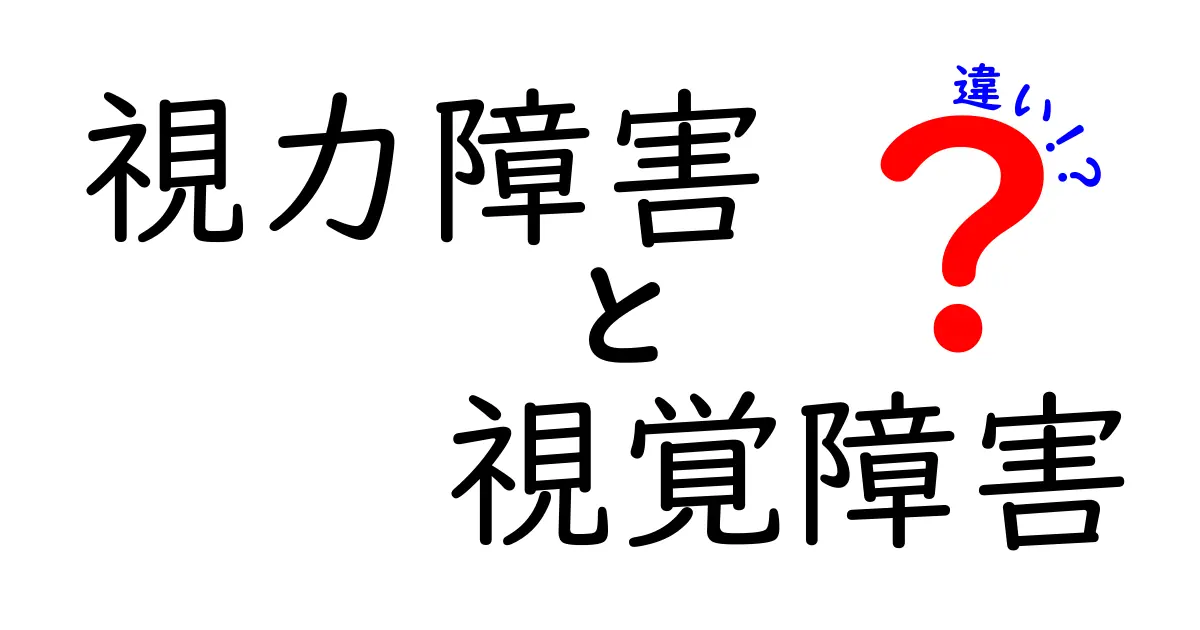 視力障害と視覚障害の違いとは?わかりやすく解説!