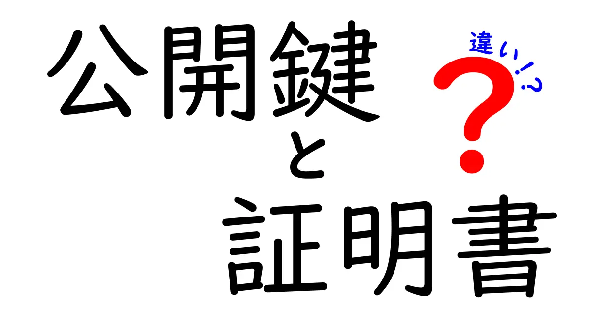 公開鍵と証明書の違いをわかりやすく解説！初心者にも安心のポイントまとめ