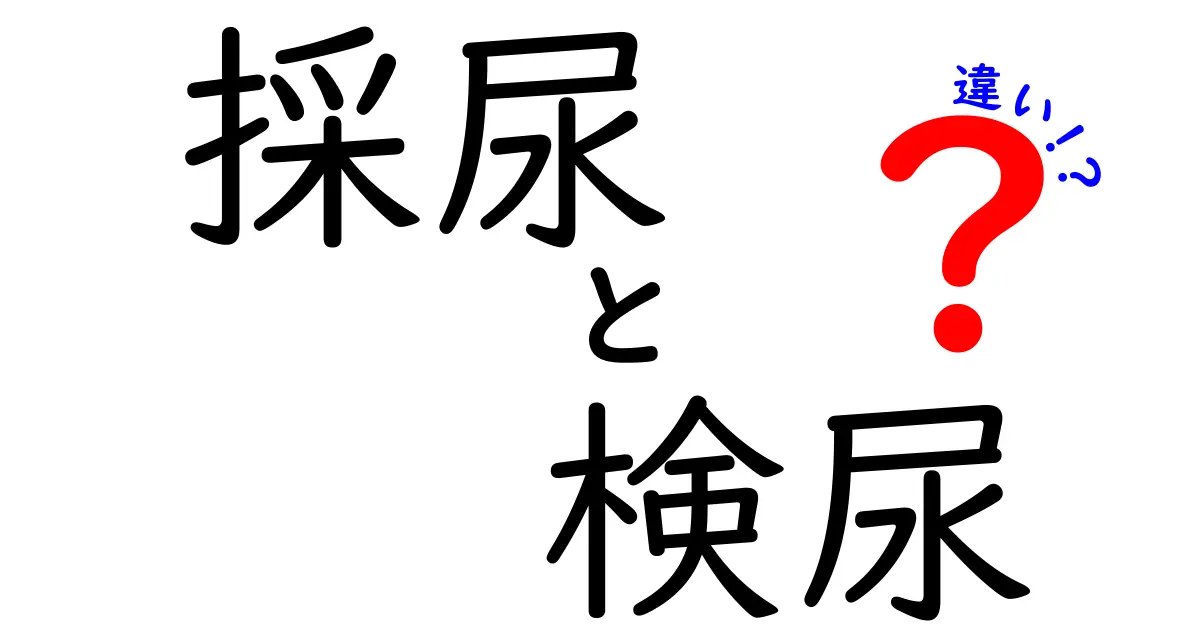 「採尿」と「検尿」の違いって何?基本からわかりやすく解説!