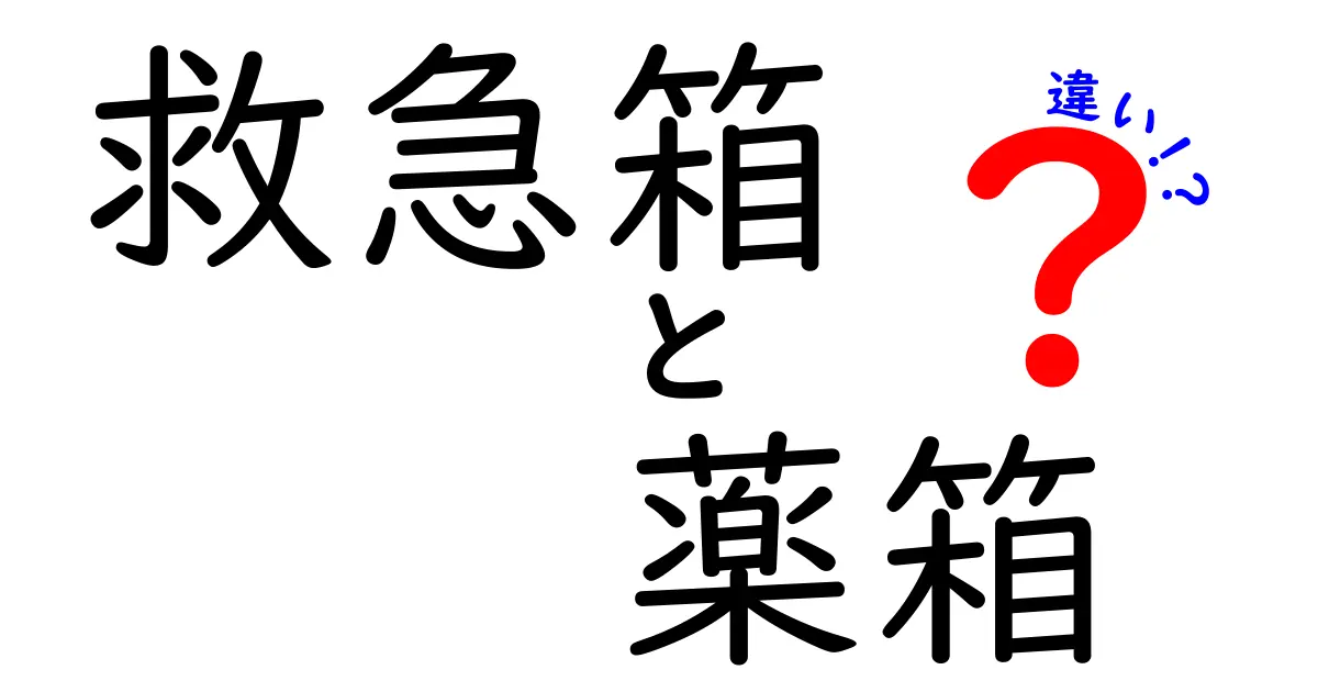 救急箱と薬箱の違いをわかりやすく解説!使い分けのコツと中身チェック