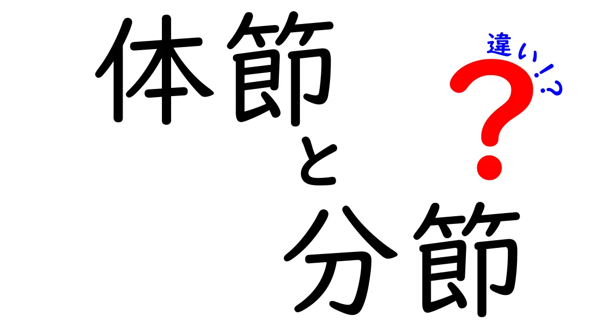 体節と分節の違いを徹底解説！中学生にもわかる図解つき解説