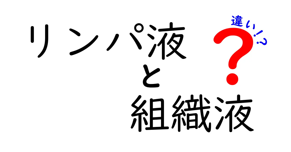 リンパ液と組織液の違いを徹底解説!見分け方と体への影響を中学生にもわかる図解付き