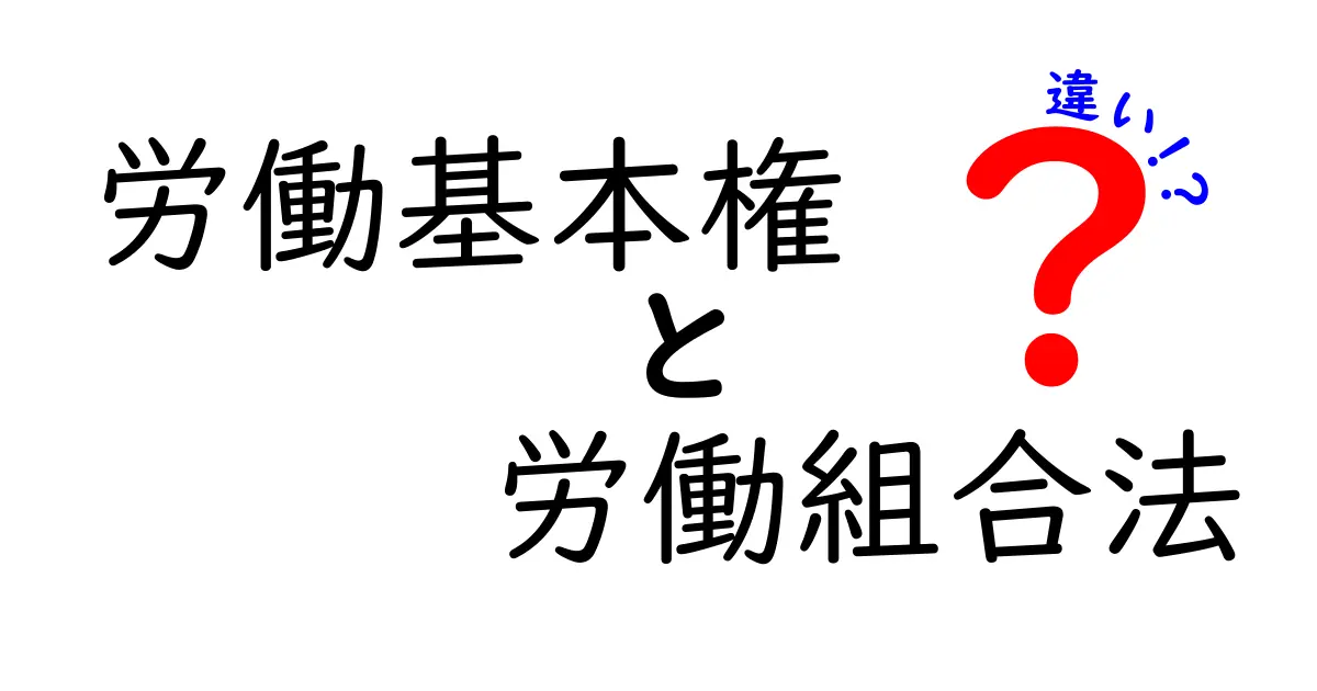 労働基本権と労働組合法の違いを徹底解説｜職場で使える基礎知識をやさしく解説