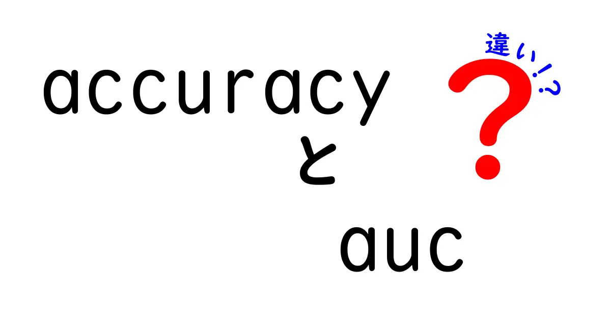 accuracyとaucの違いを徹底解説:中学生にもわかるデータ評価指標ガイド