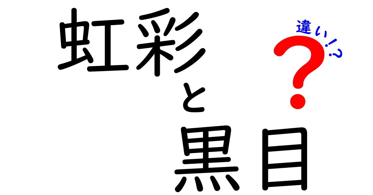 虹彩と黒目の違いとは？目の不思議をわかりやすく解説！
