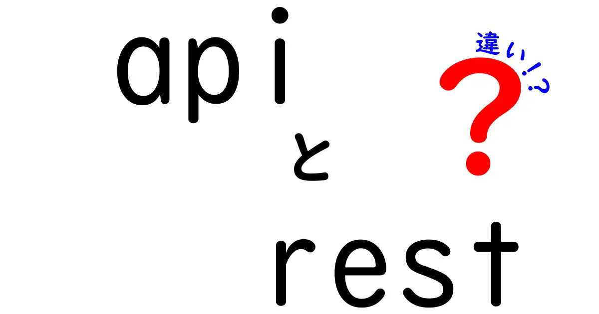 APIとRESTの違いをわかりやすく解説!初心者向け基礎ガイド