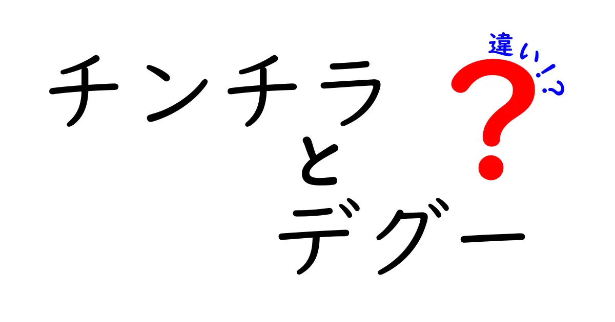 チンチラとデグーの違いを徹底解説:外見・性格・飼い方のポイント
